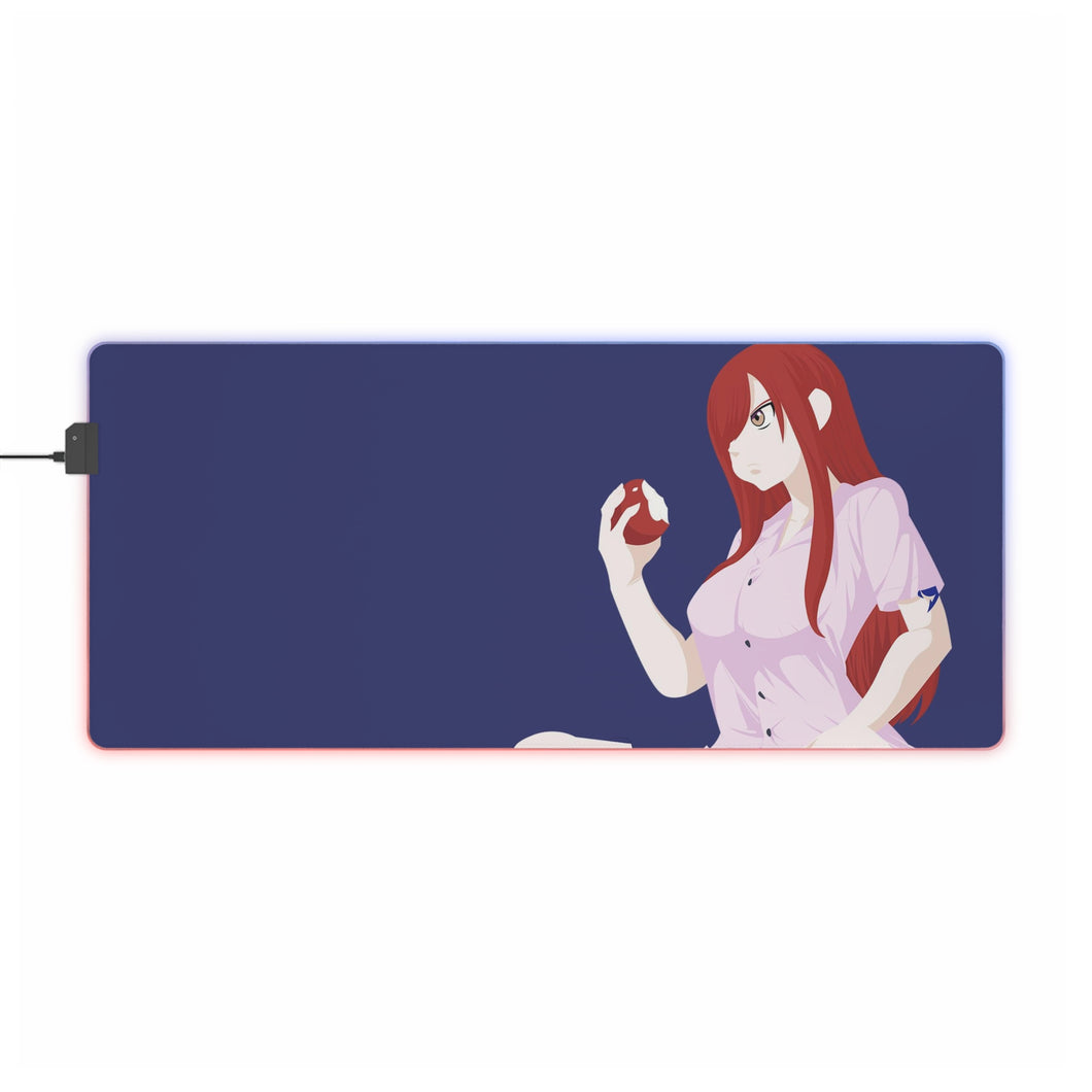 Tapis de souris LED RGB Erza Scarlet - Fairy Tail (tapis de bureau)