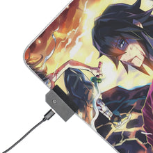 Cargar imagen en el visor de la galería, Tengen Uzui Kyojuro Rengoku and Obanai Iguro RGB LED Mouse Pad (Desk Mat)
