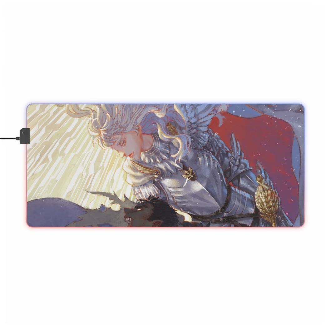 Tapis de souris LED RGB Anime Berserk (tapis de bureau)