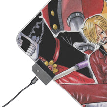 Charger l&#39;image dans la galerie, Tapis de souris LED RVB One Piece Monkey D. Luffy, Roronoa Zoro, Sanji, Nico Robin, Tony Tony Chopper (tapis de bureau)
