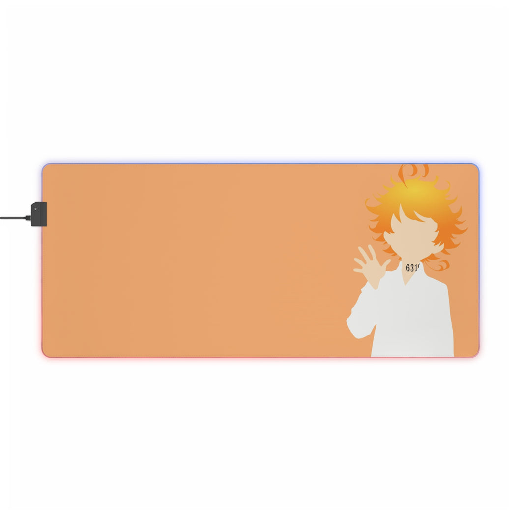 Tapis de souris LED RGB Emma The Promised Neverland (tapis de bureau)