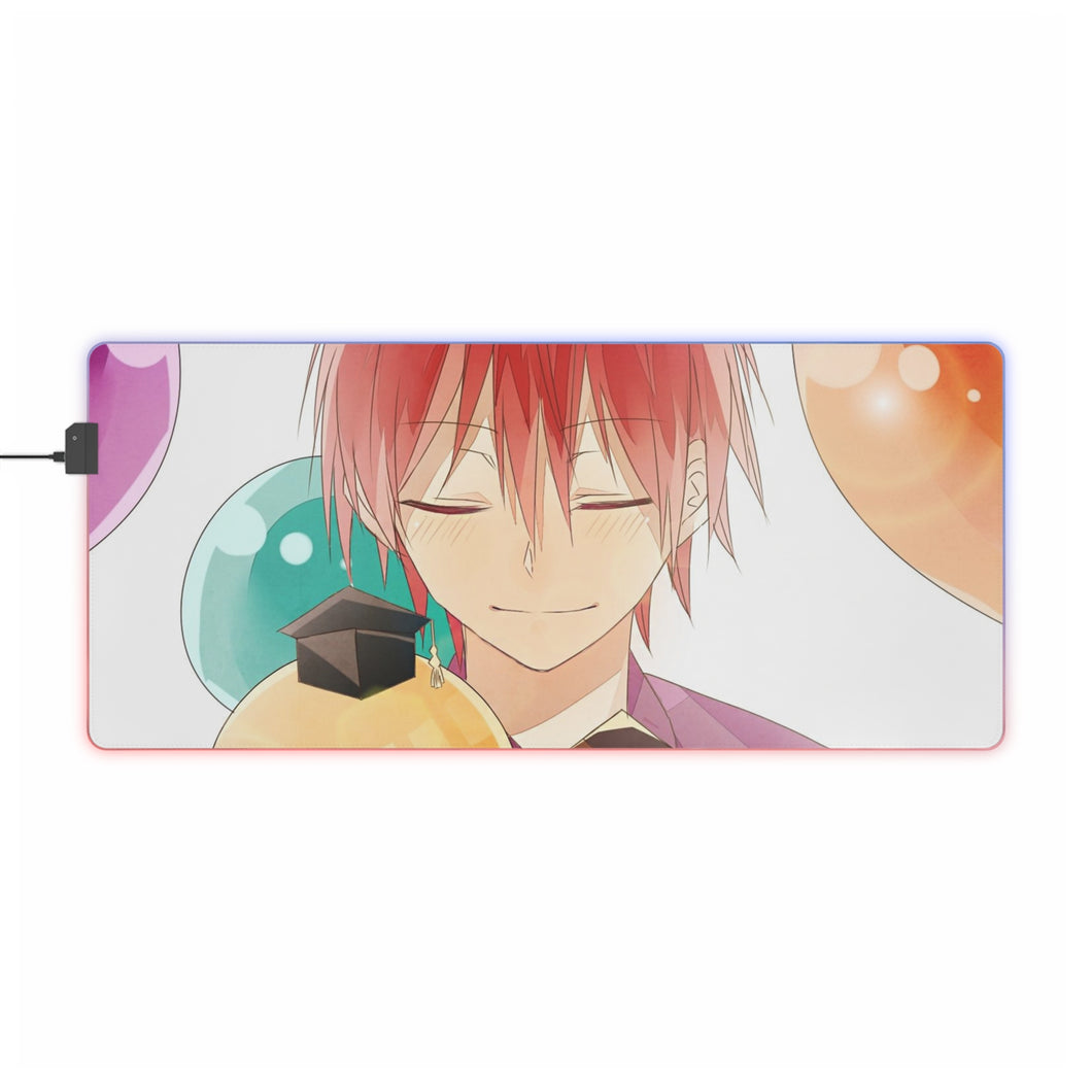 Tapis de souris LED RVB Karma Akabane et Koro-sensei (tapis de bureau)