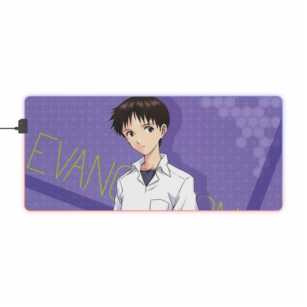 Tapis de souris LED RGB Anime Neon Genesis Evangelion (tapis de bureau)