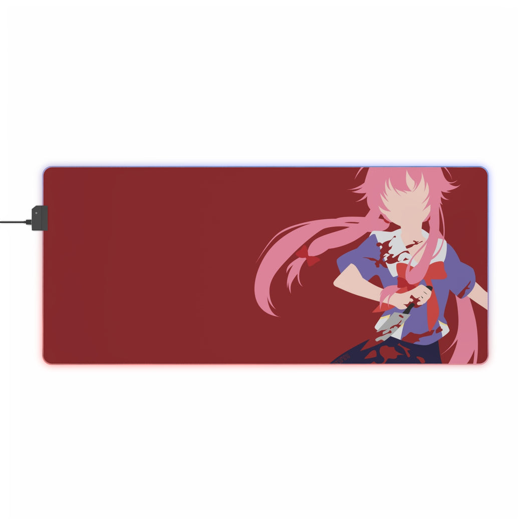 Tapis de souris LED RVB Mirai Nikki Yuno Gasai (tapis de bureau)