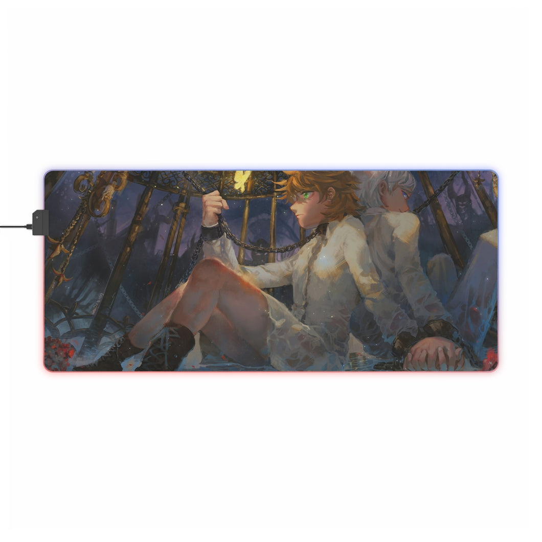 The Promised Neverland Norman, Emma RGB LED Mouse Pad (Desk Mat)