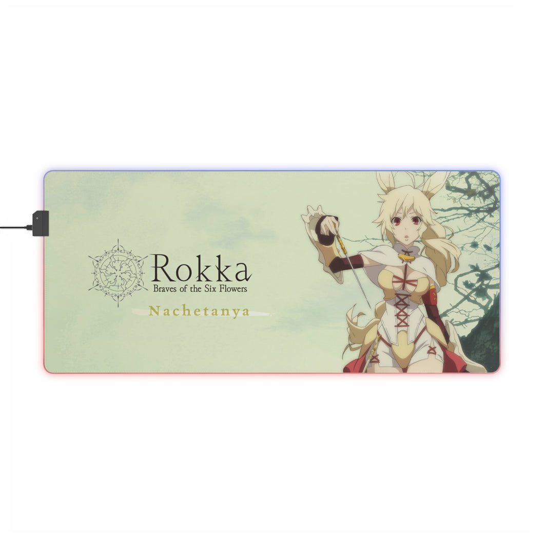 Tapis de souris LED RVB Rokka : Braves Of The Six Flowers (tapis de bureau)