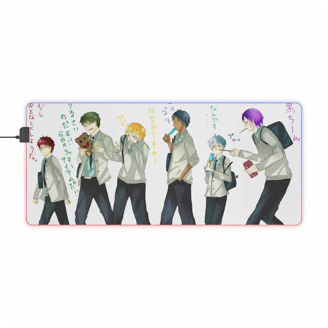 Kuroko's Basketball Tetsuya Kuroko, Daiki Aomine, Atsushi Murasakibara RGB LED Mouse Pad (alfombra de escritorio)