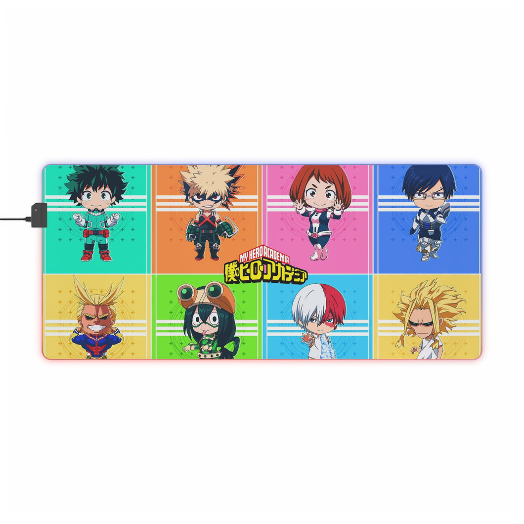 Boku No Hero Academia Chibis RGB LED Mouse Pad (Desk Mat)