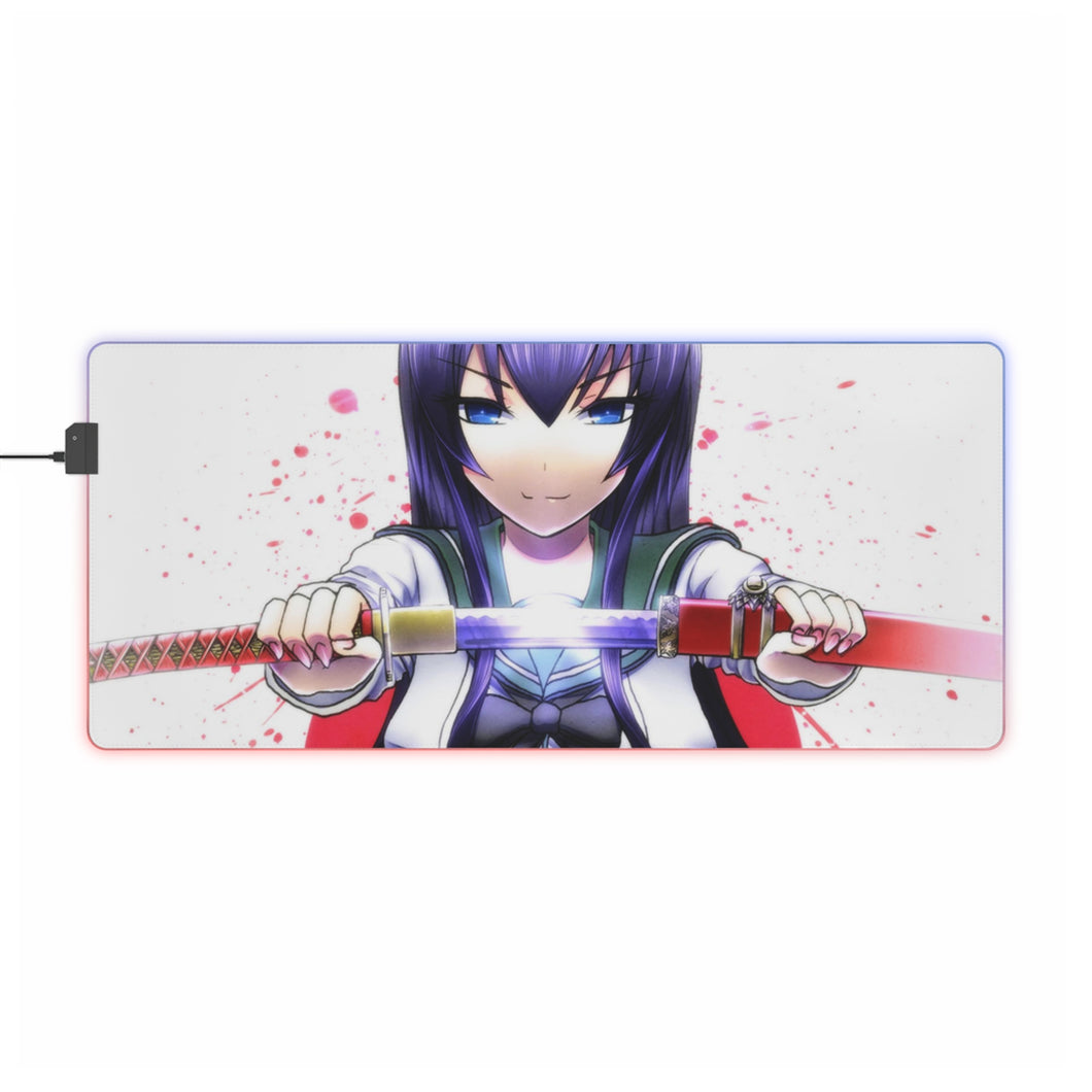 Tapis de souris LED RVB Saeko Busujima (tapis de bureau)