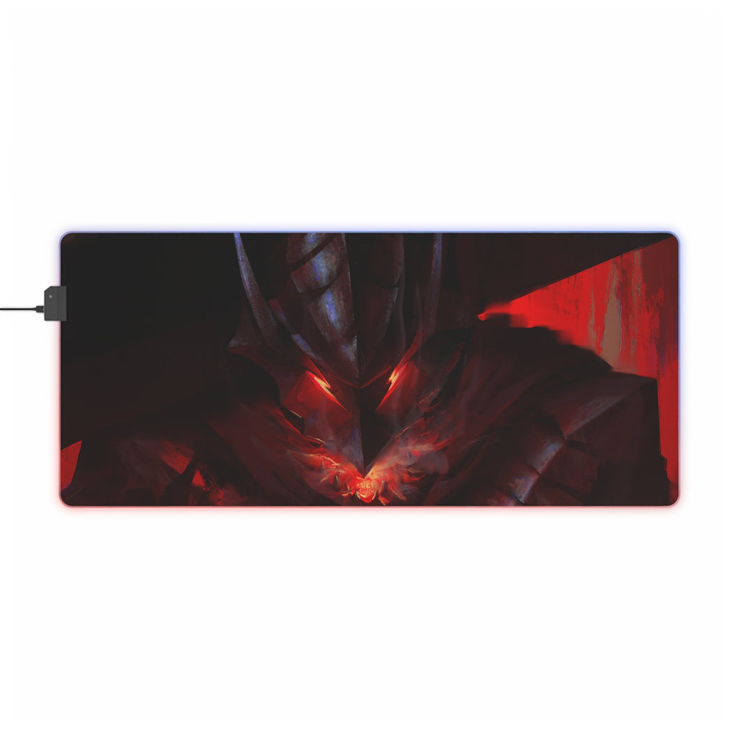 Tapis de souris LED RGB Anime Berserk (tapis de bureau)