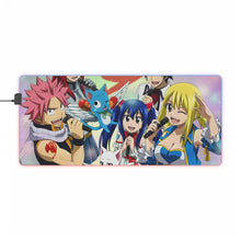 Charger l&#39;image dans la galerie, Tapis de souris LED RGB Fairy Tail Natsu Dragneel, Erza Scarlet, Gray Fullbuster, Lucy Heartfilia, Happy (tapis de bureau)
