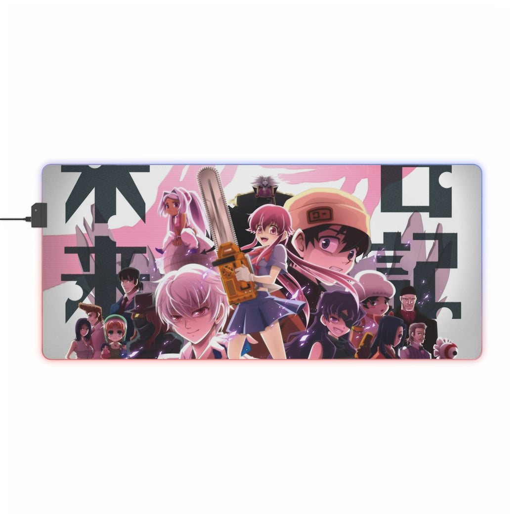 Tapis de souris LED RVB Mirai Nikki (tapis de bureau)