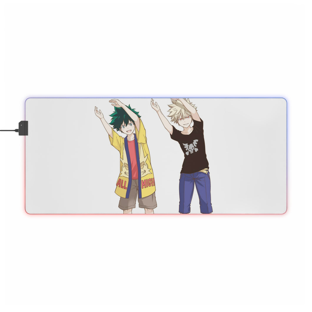 My Hero Academia Izuku Midoriya, Katsuki Bakugou RGB LED Mouse Pad (Desk Mat)