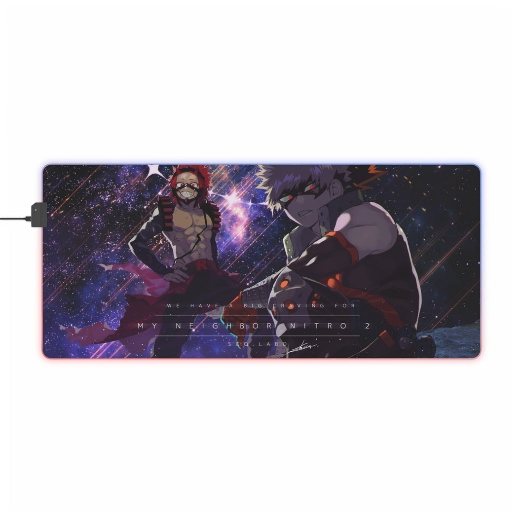 Bakugô Katsuki and Kirishima Eijirô RGB LED Mouse Pad (Desk Mat)