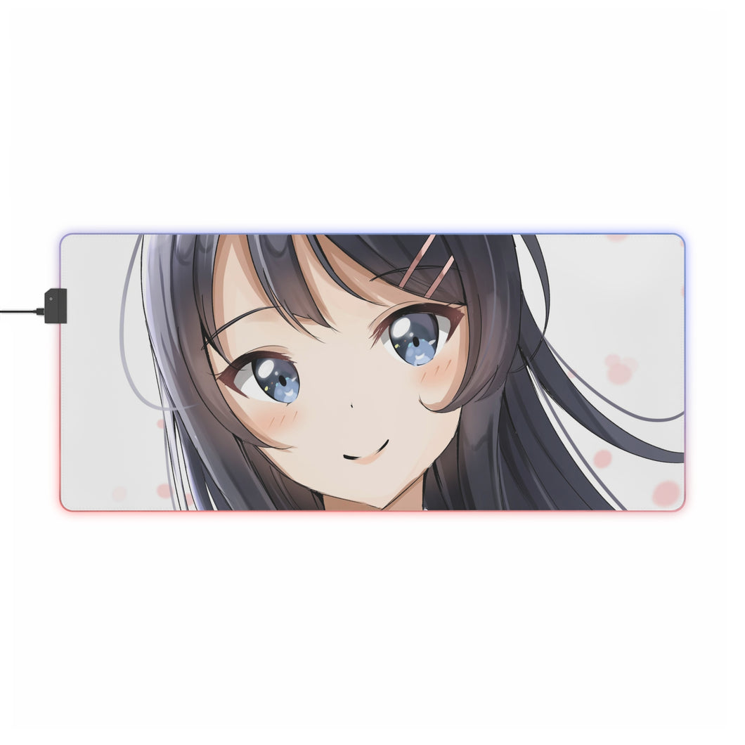 Tapis de souris LED RGB Rascal Does Not Dream of Bunny Girl Senpai (tapis de bureau)