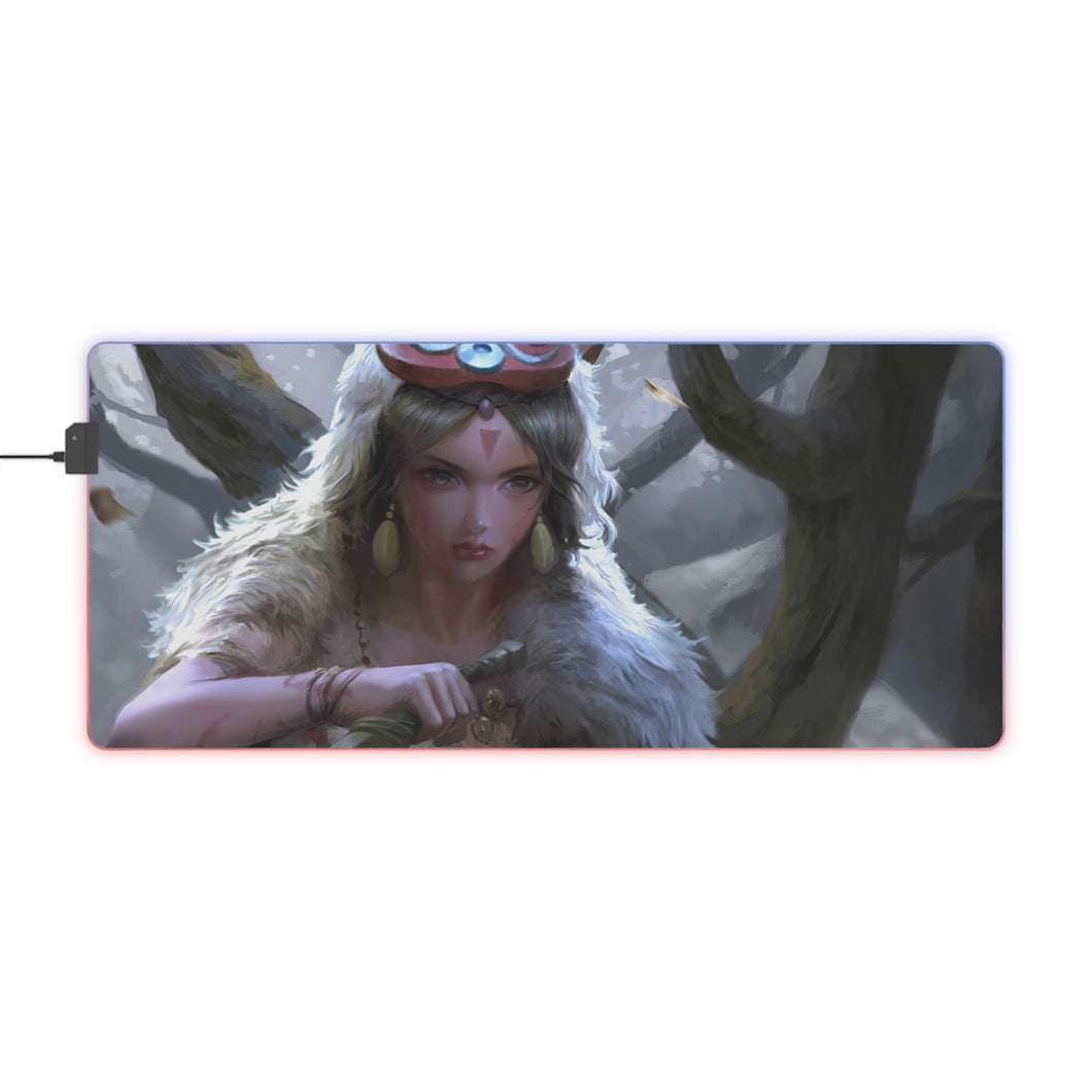 Tapis de souris LED RVB Princesse Mononoke (tapis de bureau)