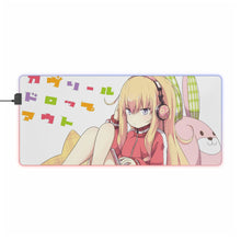 Charger l&#39;image dans la galerie, Tapis de souris LED RGB blanc Gabriel DropOut Gabriel Tenma (tapis de bureau)
