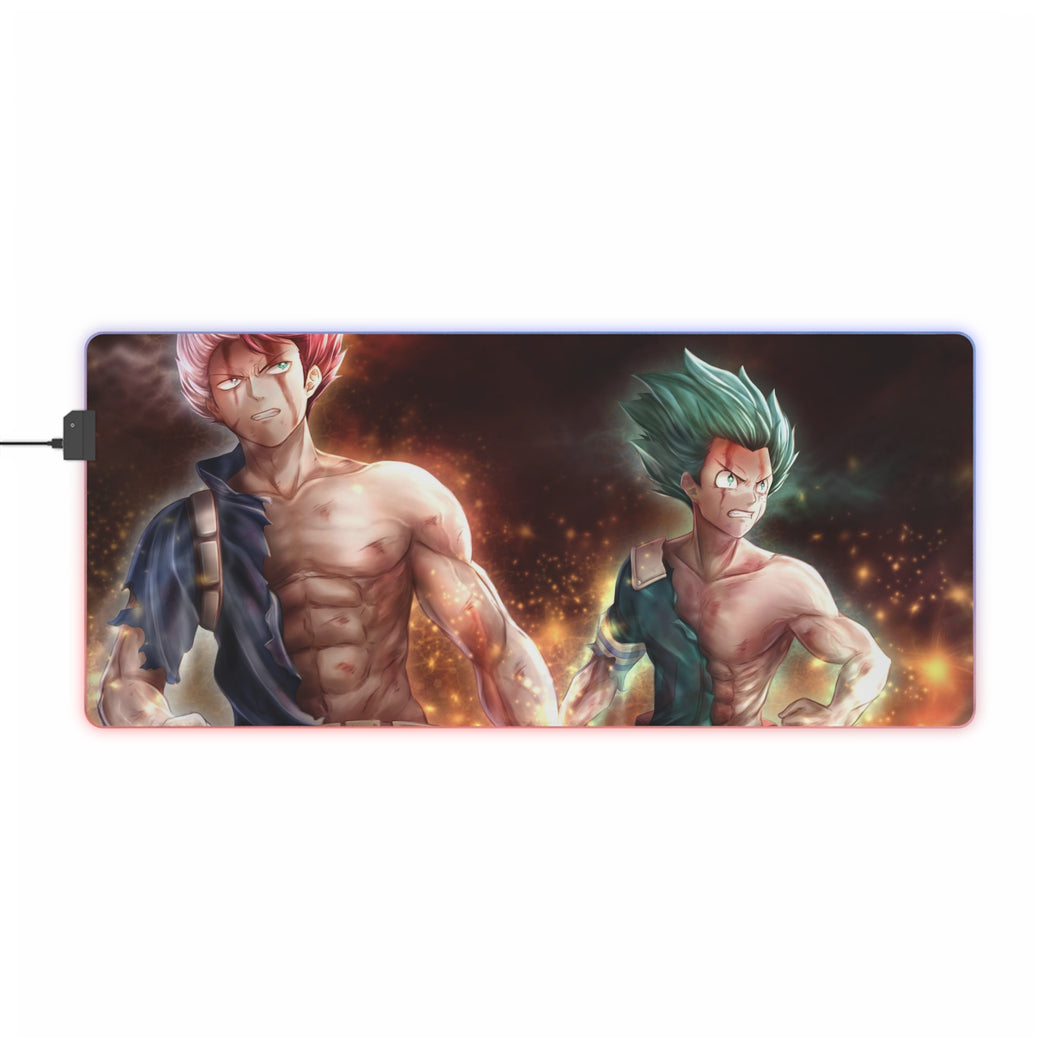 Tapis de souris LED RGB Izuku Midoriya / Shoto Todoroki (tapis de bureau)