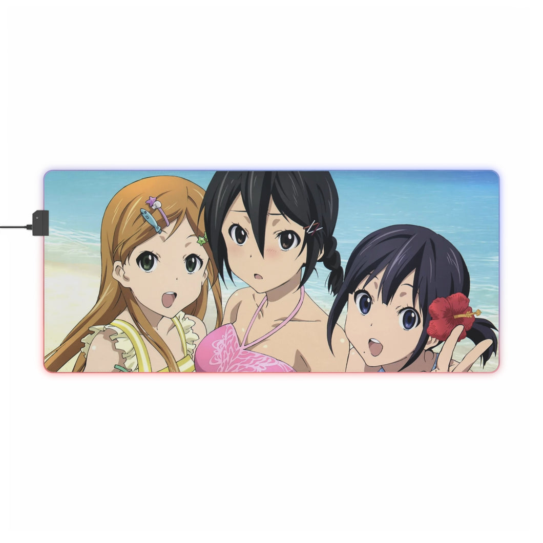 Kokoro Connect Himeko Inaba, Iori Nagase, Yui Kiriyama RGB LED Mouse Pad (Desk Mat)