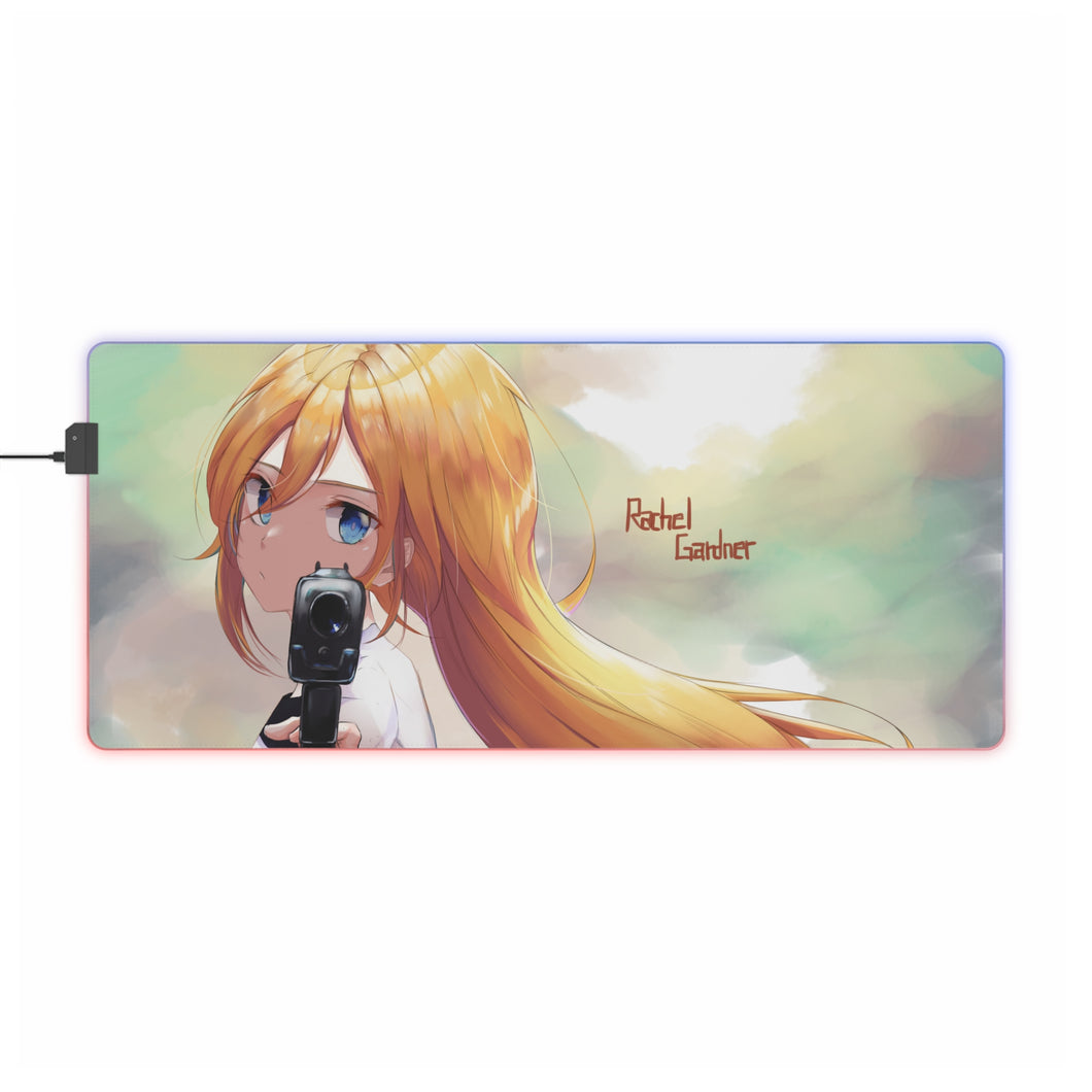 Tapis de souris LED RVB Angels Of Death Rachel Gardner (tapis de bureau)