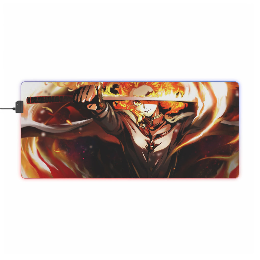 Tapis de souris LED RGB Demon Slayer : Kimetsu No Yaiba (tapis de bureau)