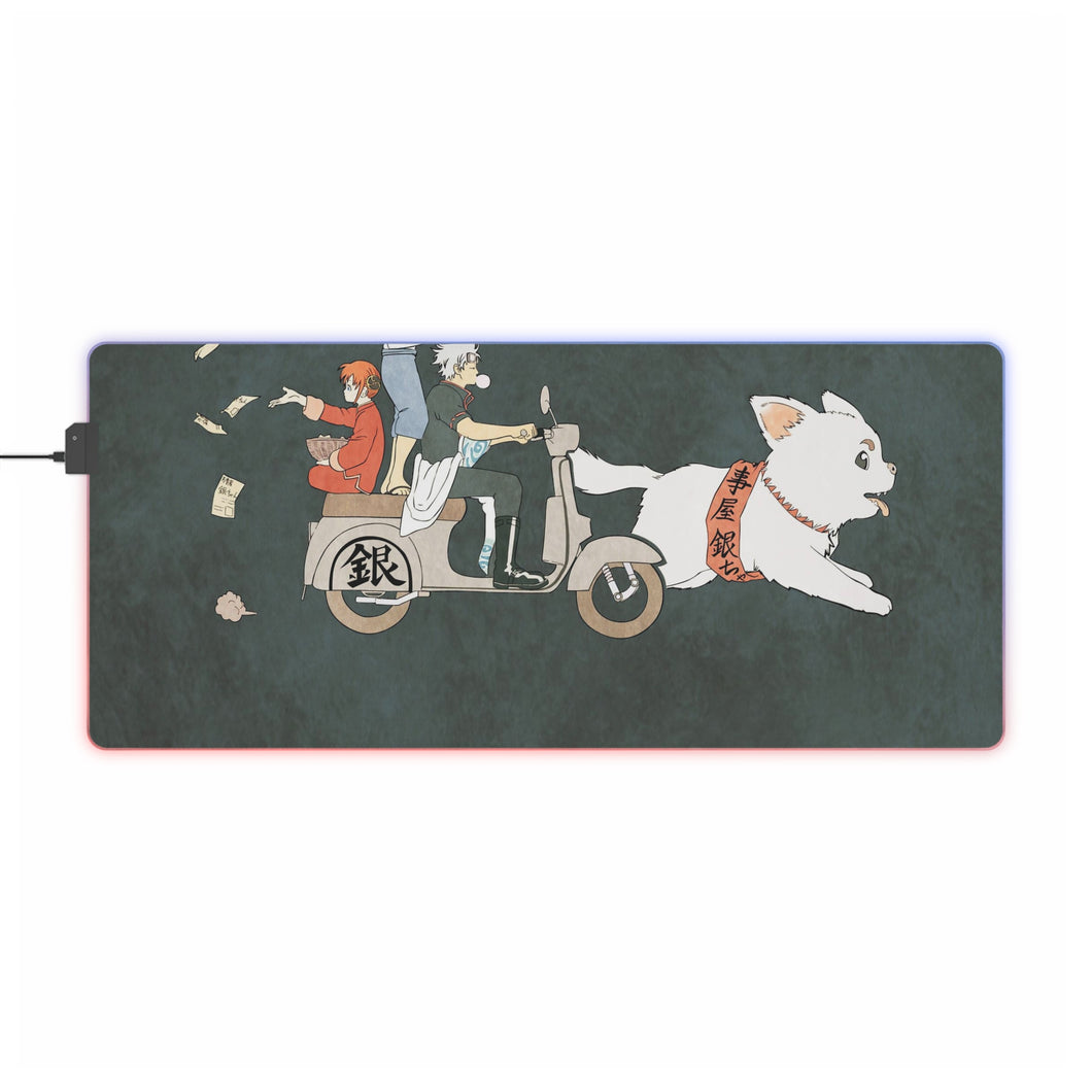 Tapis de souris LED RVB Gintama Gintoki Sakata, Kagura, Shimura Shinpachi (tapis de bureau)