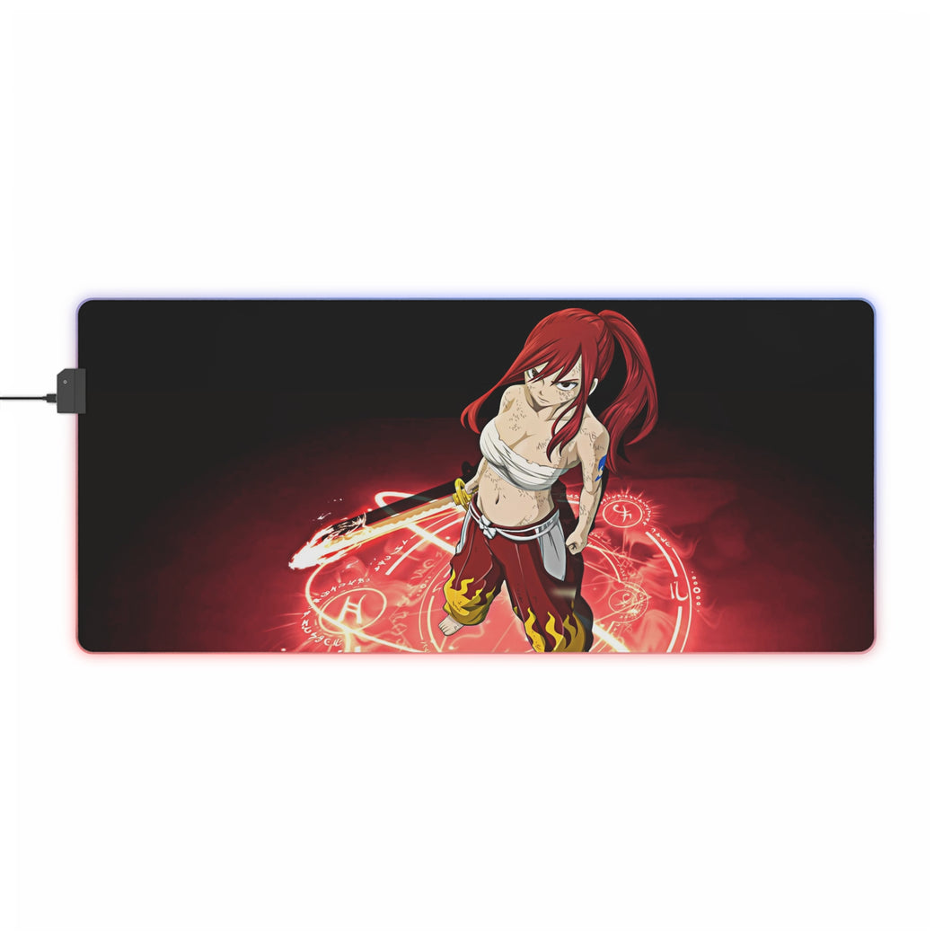 Tapis de souris LED RGB Anime Fairy Tail (tapis de bureau)