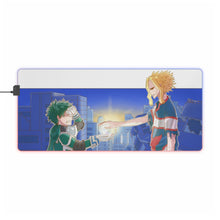 Charger l&#39;image dans la galerie, Tapis de souris LED RGB My Hero Academia Izuku Midoriya, All Might (tapis de bureau)
