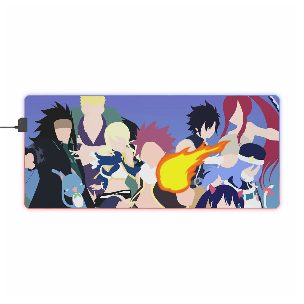 Tapis de souris LED RGB Anime Fairy Tail (tapis de bureau)