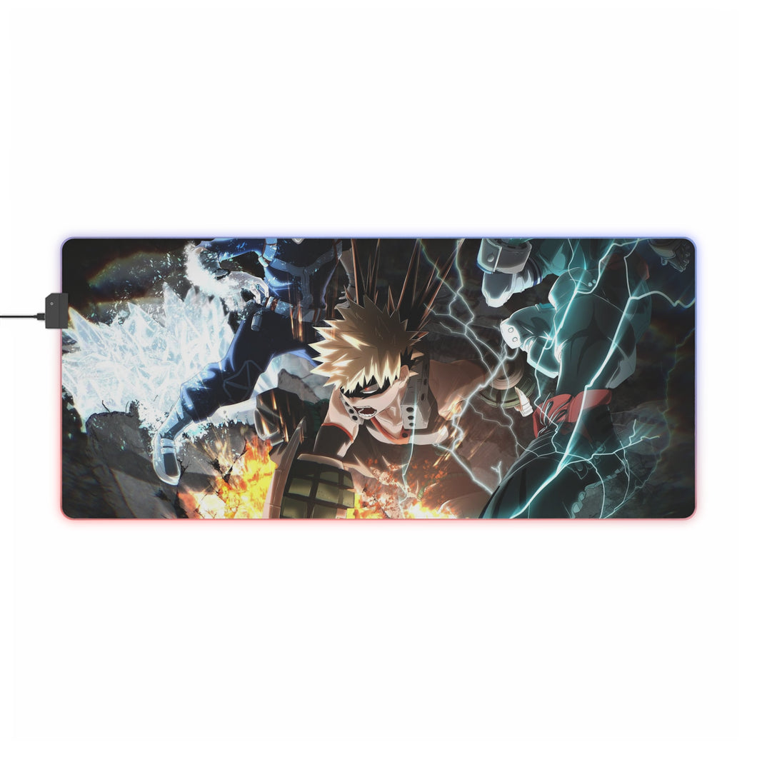 My Hero Academia Izuku Midoriya, Katsuki Bakugou RGB LED Mouse Pad (Desk Mat)