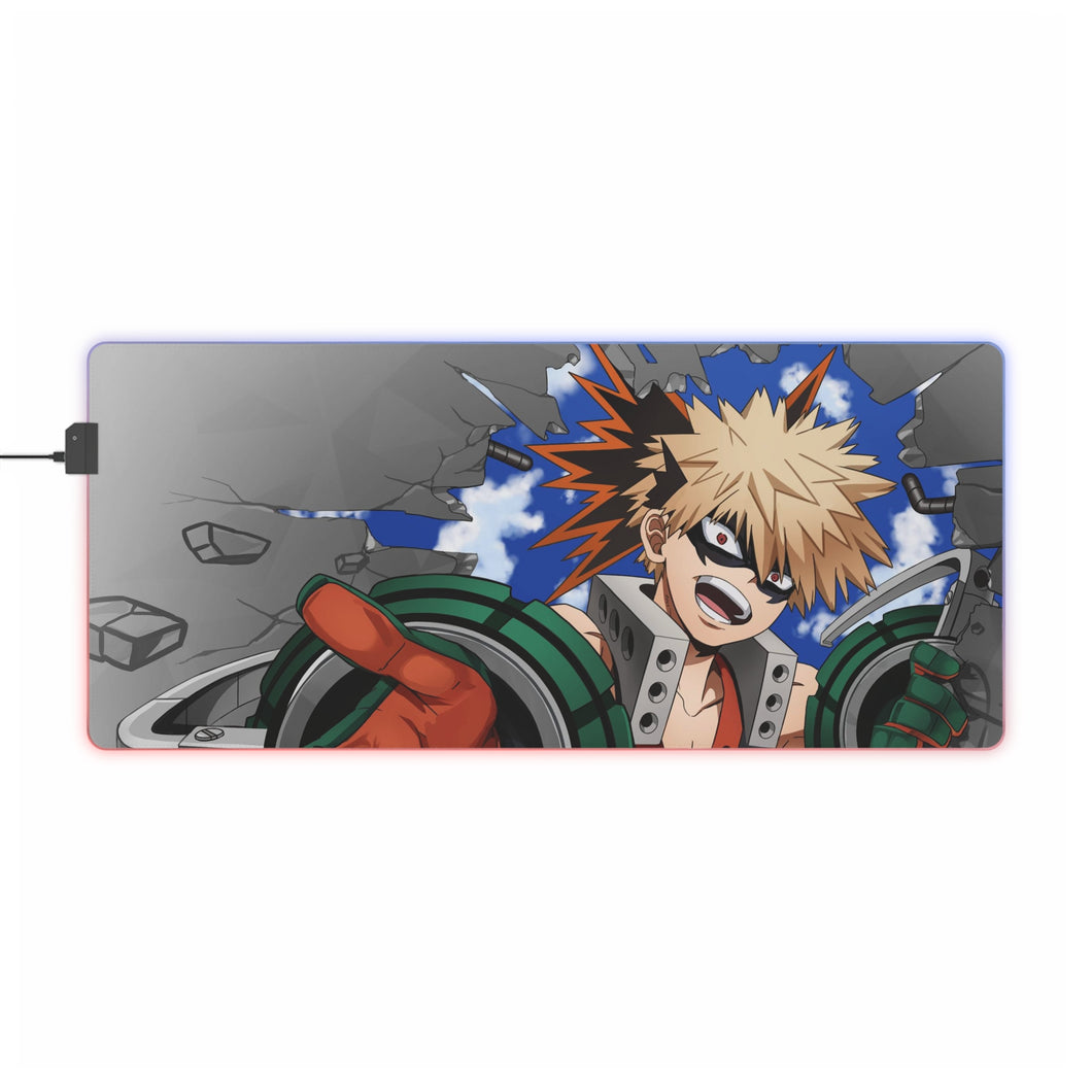 Alfombrilla de ratón (alfombrilla de escritorio) RGB LED My Hero Academia Katsuki Bakugou