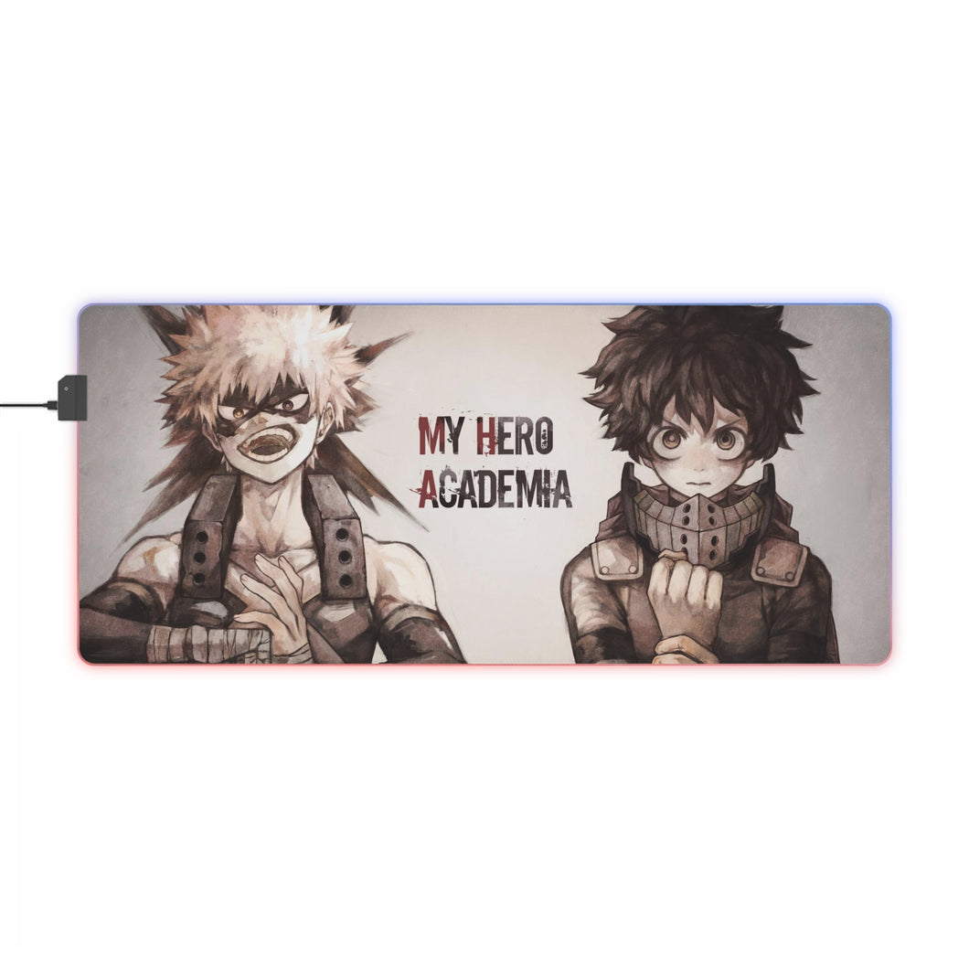 My Hero Academia Izuku Midoriya, Katsuki Bakugou RGB LED Mouse Pad (Desk Mat)