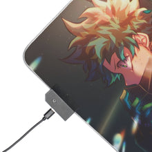 Cargar imagen en el visor de la galería, Alfombrilla de ratón RGB LED (alfombrilla de escritorio) de My Hero Academia Izuku Midoriya y Katsuki Bakugou
