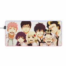 Load image into Gallery viewer, Blue Exorcist Rin Okumura, Yukio Okumura, Kuro, Shiemi Moriyama RGB LED Mouse Pad (Desk Mat)
