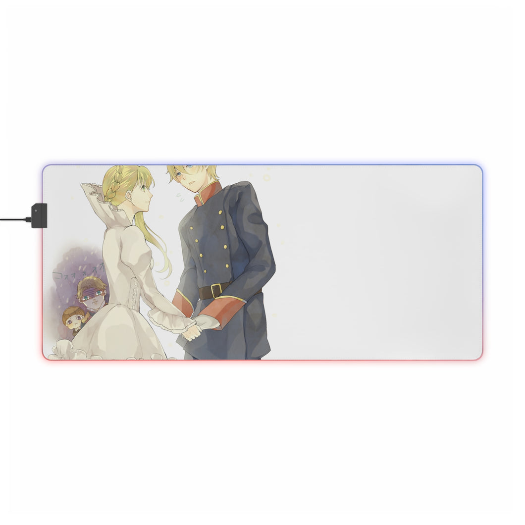 Tapis de souris LED RVB Aldnoah.Zero (tapis de bureau)