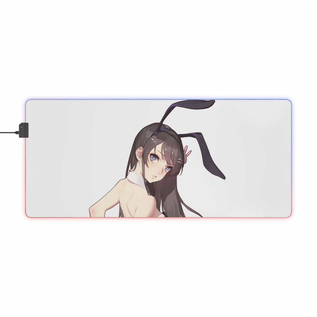 Tapis de souris LED RGB Rascal Does Not Dream of Bunny Girl Senpai (tapis de bureau)