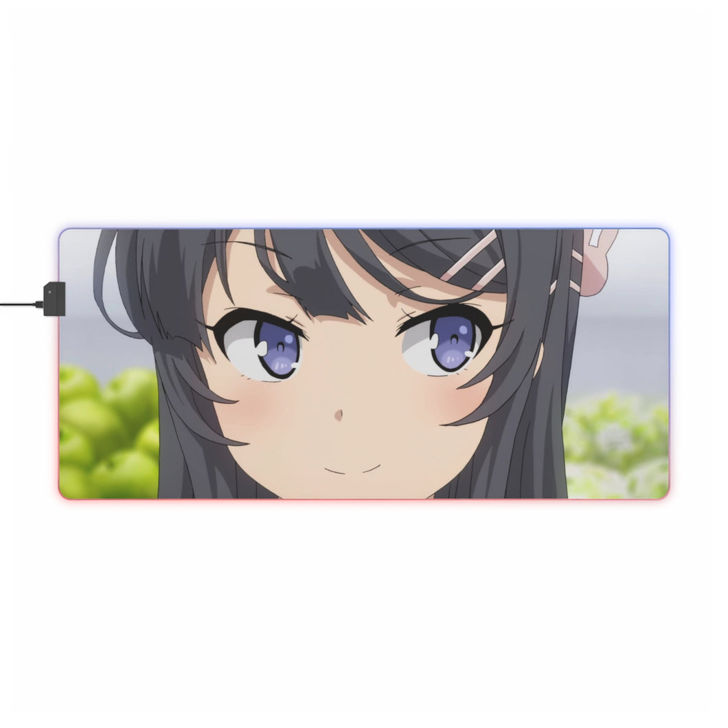 Tapis de souris LED RGB Rascal Does Not Dream of Bunny Girl Senpai (tapis de bureau)