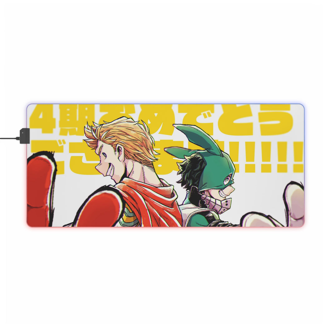 Tapis de souris LED RVB My Hero Academia Izuku Midoriya (tapis de bureau)