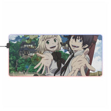 Cargar imagen en el visor de la galería, Blue Exorcist Rin Okumura, Kuro, Shiemi Moriyama RGB LED Mouse Pad (Desk Mat)
