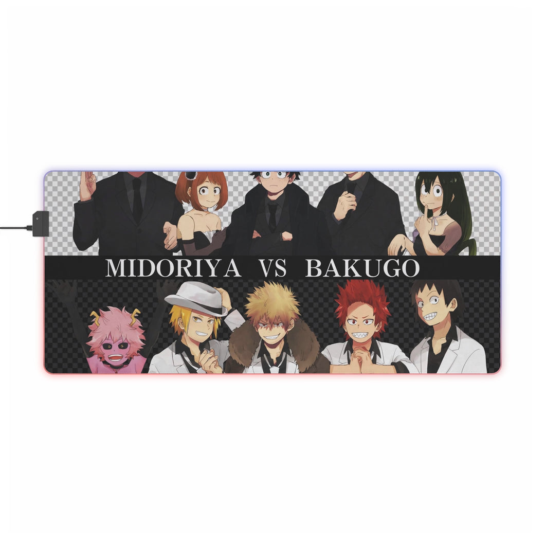 My Hero Academia Izuku Midoriya, Katsuki Bakugou, Tenya Iida, Tsuyu Asui RGB LED Mouse Pad (Desk Mat)