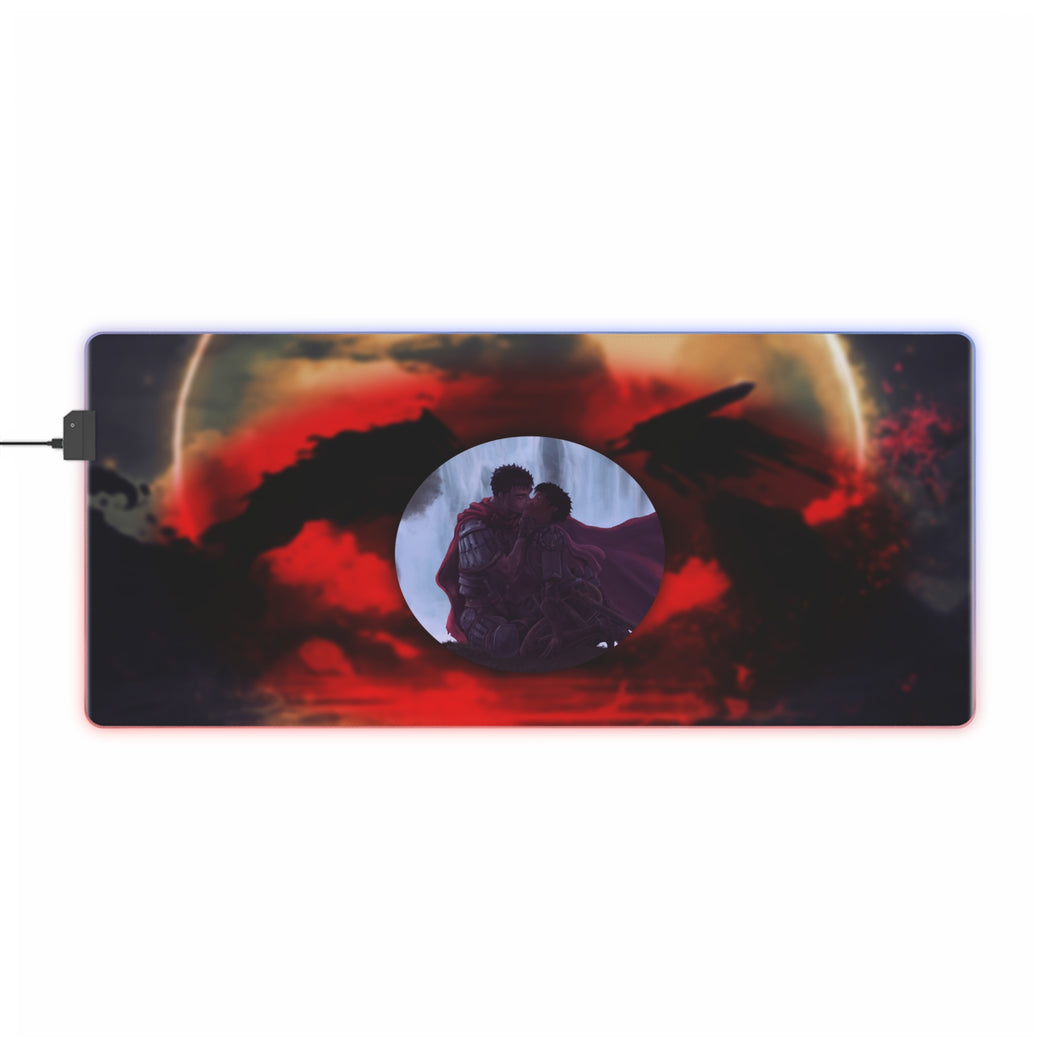 Tapis de souris LED RGB Anime Berserk (tapis de bureau)