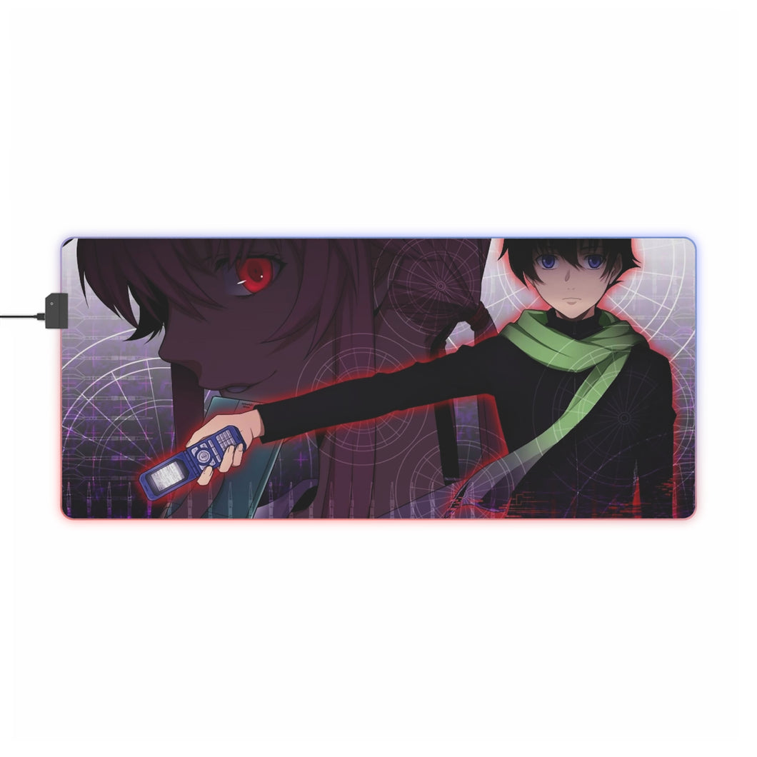 Tapis de souris LED RVB Mirai Nikki Yuno Gasai, Yukiteru Amano (tapis de bureau)