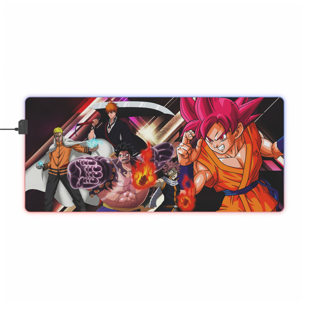 Anime Crossover RGB LED Mouse Pad (Desk Mat)