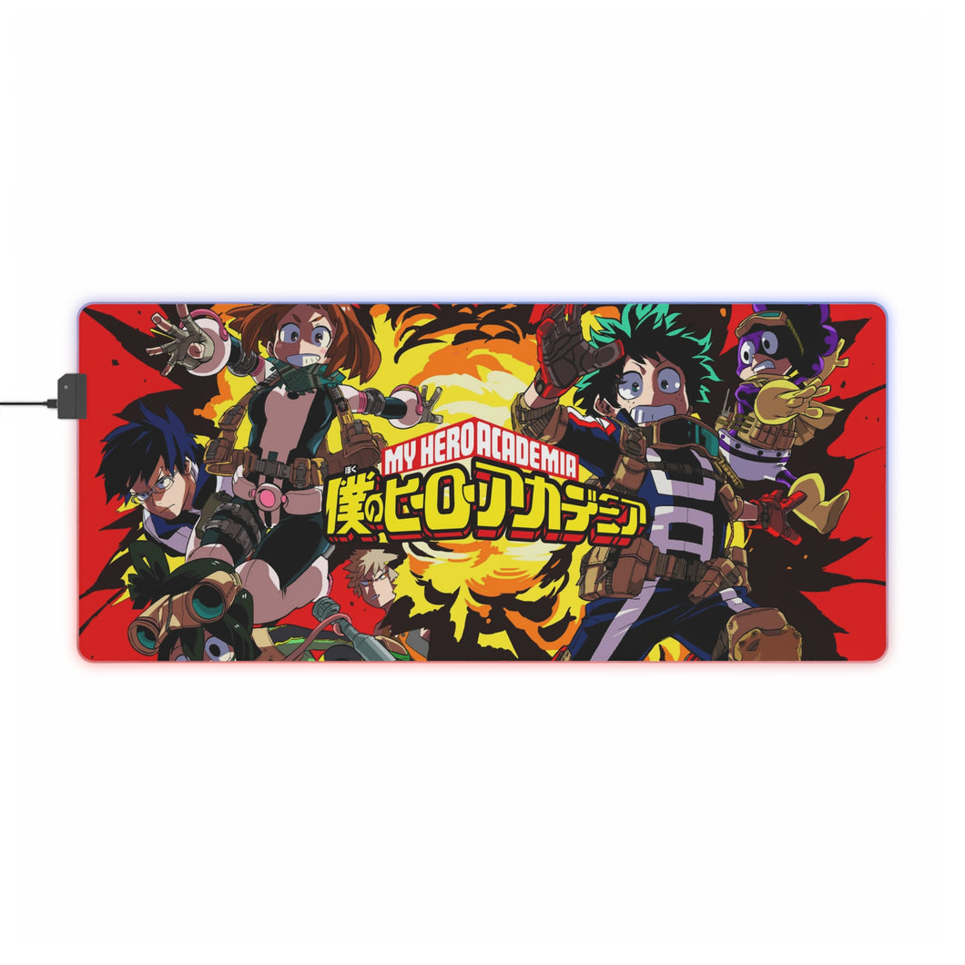 My Hero Academia Izuku Midoriya, Katsuki Bakugou, Tenya Iida, Tsuyu Asui RGB LED Mouse Pad (alfombra de escritorio)