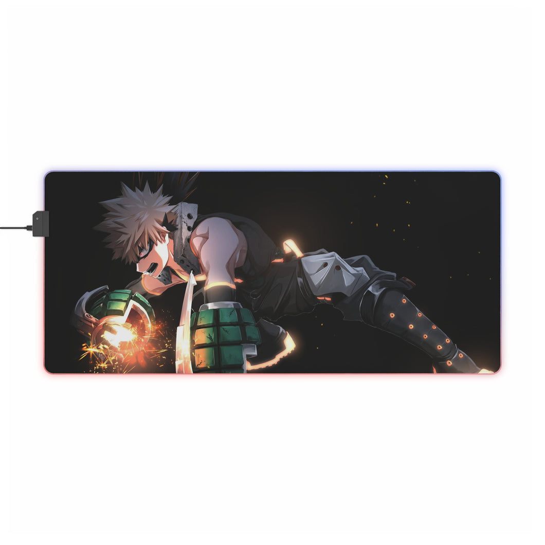 Alfombrilla de ratón (alfombrilla de escritorio) RGB LED My Hero Academia Katsuki Bakugou