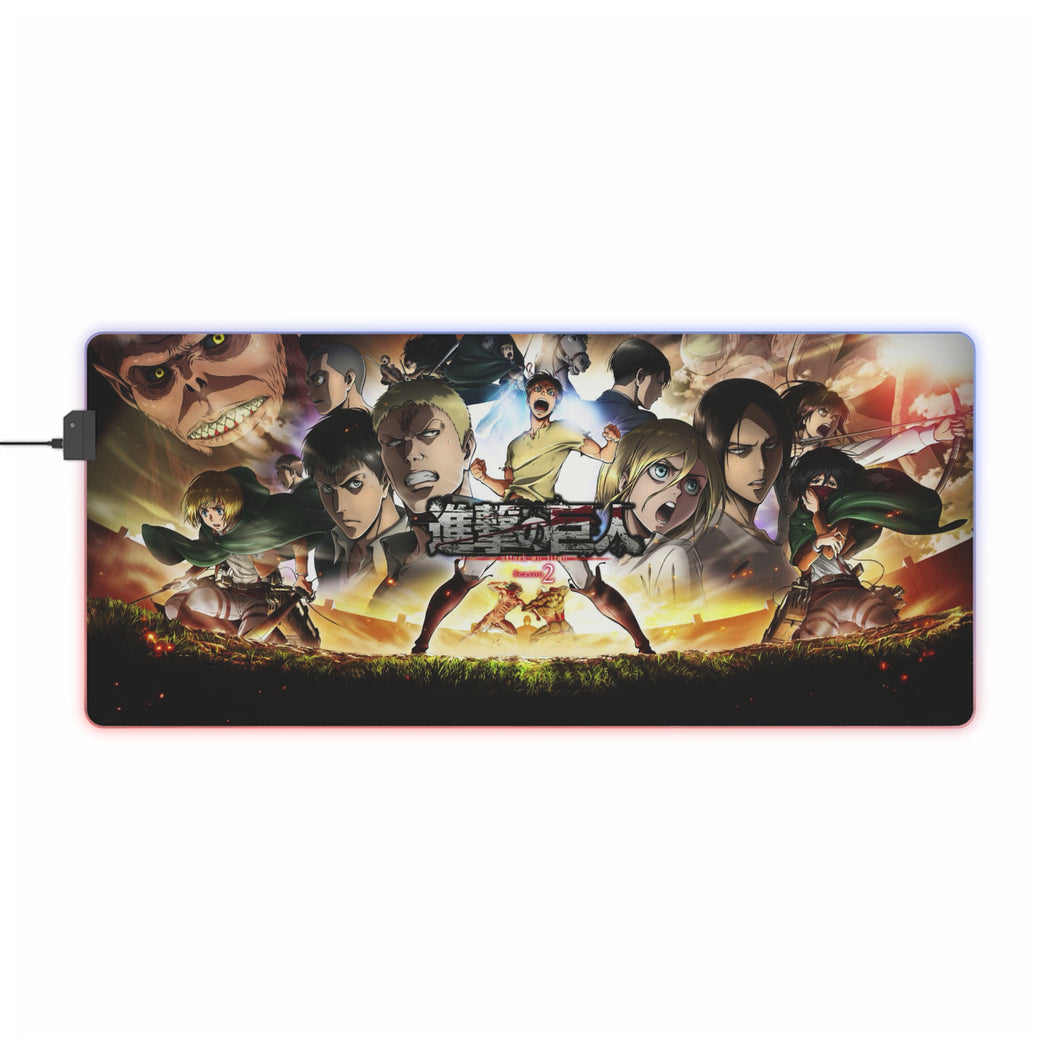 Anime Attack On Titan RGB LED Mouse Pad (Desk Mat)