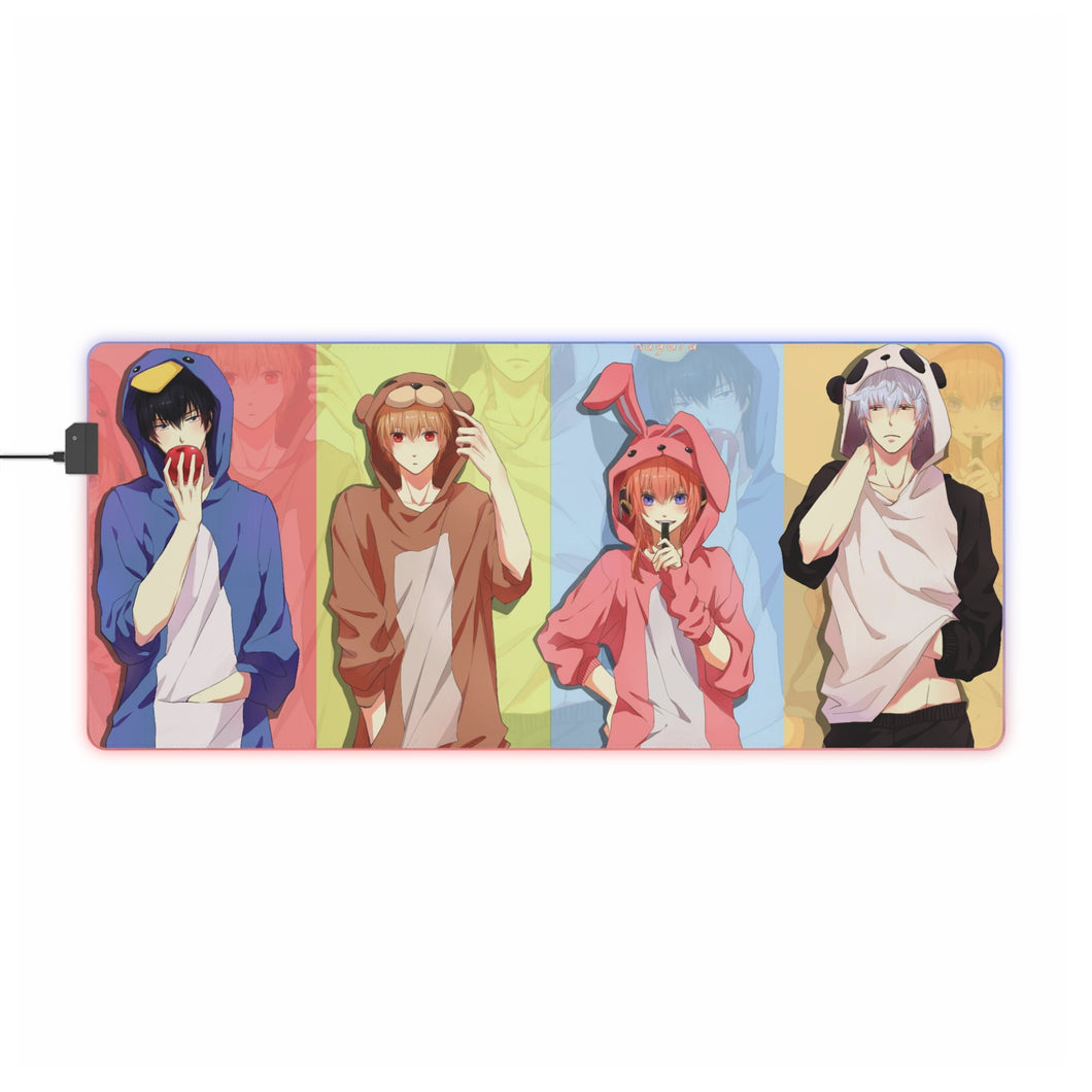 Gintama Gintoki Sakata, Kagura, Toushirou Hijikata, Okita Sougo RGB LED Mouse Pad (Desk Mat)