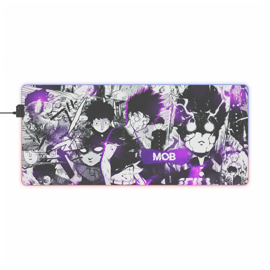 Tapis de souris LED RGB Mob Psycho 100 Shigeo Kageyama (tapis de bureau)