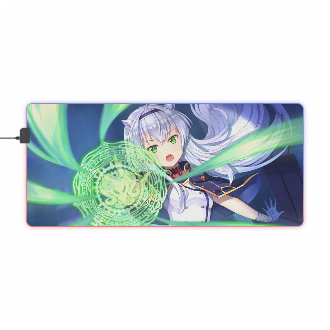 Rokudenashi Majutsu Koushi To Akashic Records Sixtine Fibel RGB LED Tapis de souris (Tapis de bureau)