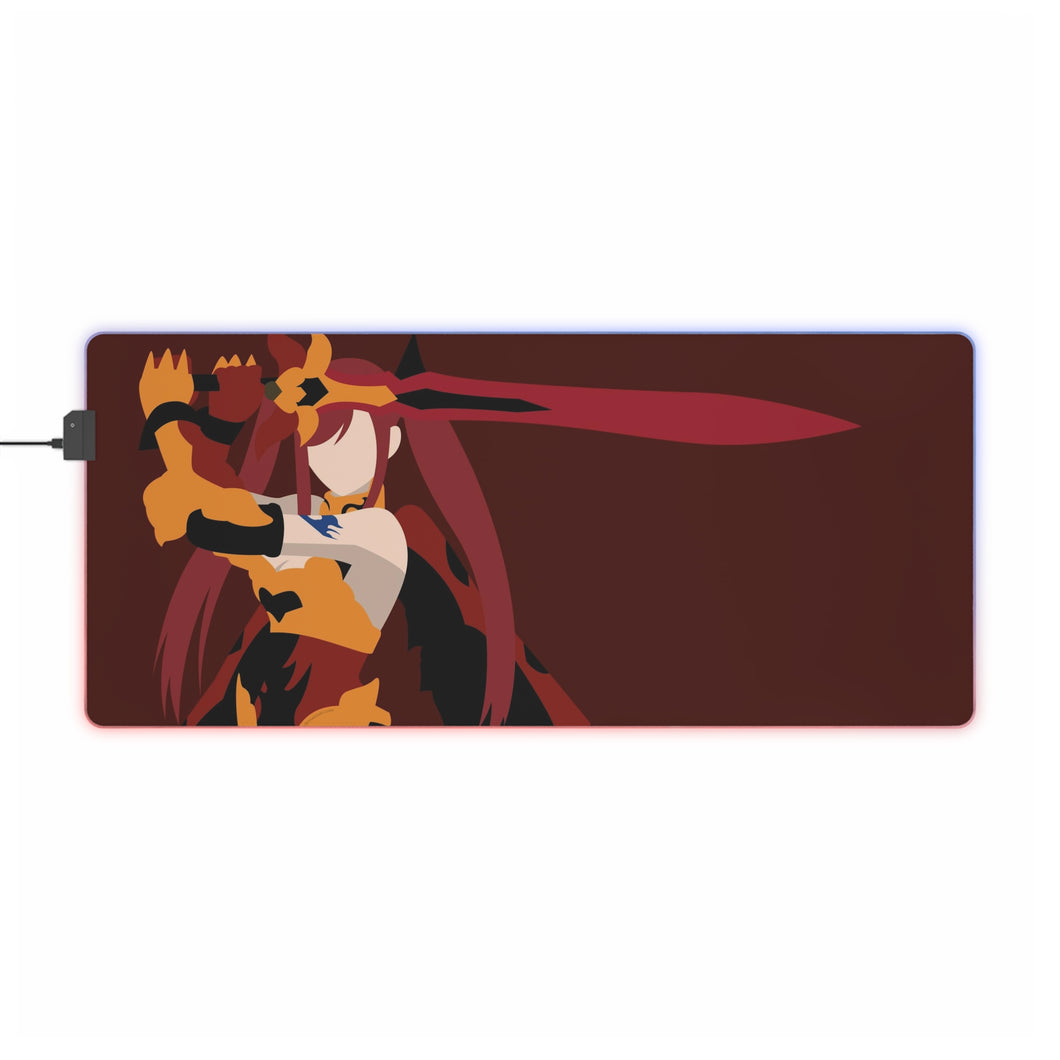 Tapis de souris LED RGB Fairy Tail Erza Scarlet (tapis de bureau)